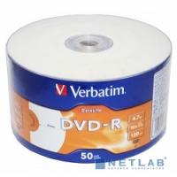 [Диск] Verbatim  Диски DVD-R  4,7 Gb 16x DataLife Inkjet Printable, Shrink, 50 шт (43793)