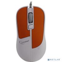 [Мышь] Gembird MOP-410-O {Мышь, USB, оранжевый, 3 кнопки+колесо кнопка, soft touch, 1600 DPI, кабель 1.5м}
