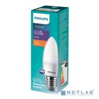 [ЭРА Светодиодные лампы] Эра Б0047435 Лампа светодиодная  Philips ESSLEDCandle 6.5-75W E27 827 B35NDFR RCA