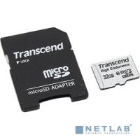 [Карта памяти ] Micro SecureDigital 32Gb Transcend TS32GUSDHC10V {MicroSDHC Class 10 UHS-I, SD adapter}
