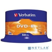 [Диск] Verbatim  Диски DVD-R  4.7Gb 16-х, 50шт, Cake Box (43548)