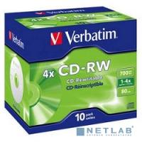 [Диск] Verbatim  Диск CD-RW  700Mb 2x-4x DataLife+ (10шт)  (43123)