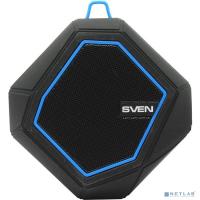 [Колонки] SVEN PS -77, черный-синий [SV-016432] (5 Вт, Bluetooth, microSD, FM-тюнер)