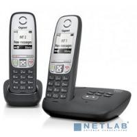 [Телефон] Gigaset A415A(M) DUO < Black > (2 трубки с ЖК диспл., База, Заряд. устр-во) стандарт-DECT