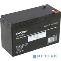 [батареи] Exegate EP234538RUS Аккумуляторная батарея  Exegate EG7.5-12 / EXG1275, 12В 7.5Ач, клеммы F1 (универсальные)