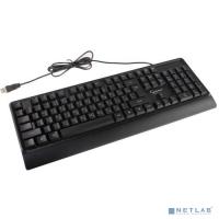 [Клавиатура] Клавиатура Gembird KB-220L {с подстветкой, USB, черный, 104 клавиши, подсветка Rainbow, кабель 1.5м, водоотталкивающая поверхность}
