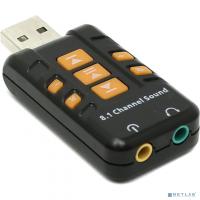 [Оборудование USB] ORIENT AU-01PL (Bl)  USB адаптер для микрофона и наушников комбинированная расцветка (Черный)
