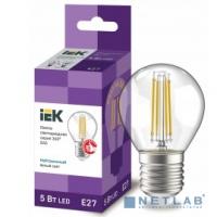 [светодиодные лампы ] Iek LLF-G45-5-230-40-E27-CL Лампа LED G45 шар прозр. 5Вт 230В 4000К E27 серия 360°