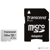 [Карта памяти ] Micro SecureDigital 128Gb Transcend Class 10 TS128GUSD300S-A {MicroSDXC Class 10 UHS-I U3, SD adapter}