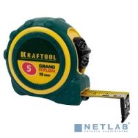 [Уровни, рулетки, мерные ленты, линейки, угольники] Рулетка KRAFTOOL "PRO" "Kraft-Max", длинный вылет, нейлон покрытие, упрочненный двухкомп корпус, 8м/27мм [34127-08-27]