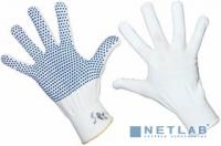[Перчатки] REXANT (09-0260) Перчатки нейлоновые с частичным покрытием ладони и пальцев «Точка» ПВХ белые