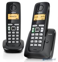 [Телефон] Gigaset A220 Duo < Black > (2 трубки с ЖК диспл., База, Заряд. Устр-во) стандарт-DECT