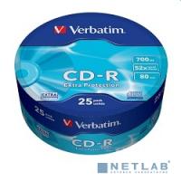 [Диск] Verbatim  Диски CD-R  25шт. 52x 700Mb, Shrink (43726)