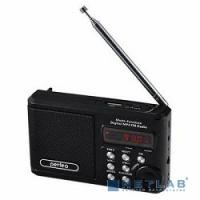 [Радиоприемник] Perfeo мини-аудио Sound Ranger, FM MP3 USB microSD In/Out ридер, BL-5C 1000mAh, черный (PF-SV922BK) [PF_3184]