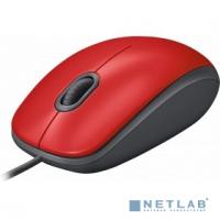 [Мышь] 910-005489 Logitech M110 Silent (M110s) Red [бесшумная, оптическая, 1000dpi, USB, 1.8м]