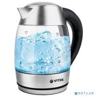 [Чайник] VITEK VT-7047(TR) Чайник, Мощ-ь max.2200Вт Макс.объем1,7л Корпус из высококач.термост. стекла.