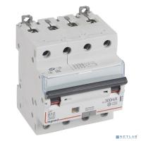 [Дифавтоматы] Legrand 411228 Автоматический выключатель дифференциального тока DX? 6000 - 10 кА - тип характеристики B - 4П - 400 В~ - 10 А - тип A - 300 мА - 4 модуля