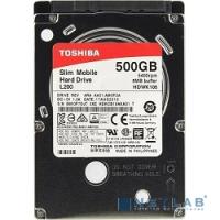 [Жесткий диск] 500Gb Toshiba L200 Slim (HDWK105UZSVA) {SATA 3, 5400 rpm, 8Mb, 2.5", 7.5 mm}