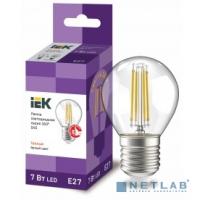 [светодиодные лампы ] Iek LLF-G45-7-230-30-E27-CL Лампа LED G45 шар прозр. 7Вт 230В 3000К E27 серия 360°