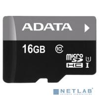 [Карта памяти ] Micro SecureDigital 16Gb A-DATA AUSDH16GUICL10-RA1 {MicroSDHC Class 10 UHS-I, SD adapter}