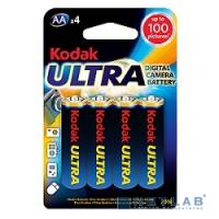 [Батарейка] Kodak LR6-4BL ULTRA (DIGITAL)  [ KAA-4 U(D)] (80/400/17600) (4шт в уп-ке)