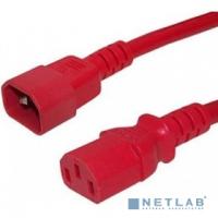 [Кабели Силовые] Hyperline PWC-IEC13-IEC14-5.0-RD кабель питания монитор-компьютер IEC 320 C13 - IEC 320 C14 (3x1.0), 10A, прямая вилка, 5 м, цвет красный