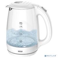 [Чайник] MYSTERY MEK-1642 Чайник, Мощность: 1800 Вт, Объём: 1,7 л., LED подсветка резервуара для воды, Стеклянный корпус, Цвет: Белый