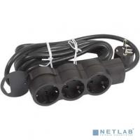 [Удлинители] Legrand 695020 Многорозеточный бло К ''Стандарт'' 3  x  2 К + З - с кабелем длиной 5 м черный