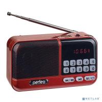 [Радиоприемник] Perfeo радиоприемник цифровой ASPEN FM+ 87.5-108МГц/ MP3/ питание USB или 18650/ красный (i20)) [PF_B4058]