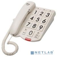 [Телефон] RITMIX RT-520 ivory Телефон проводной[повтор. набор, регулировка уровня громкости, световая индикац]