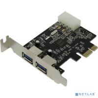 [Контроллер] Espada Контроллер PCI-E, USB3.0  2внеш. Порта, low profile модель EU30AL, oem (43322)