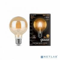 [GAUSS Светодиодные лампы] GAUSS 105802006 Светодиодная лампа LED Filament G95 E27 6W Golden 550lm 2400K 1/20
