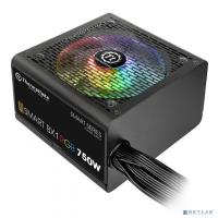 [Блок питания] Блок питания Thermaltake SmartBX1RGB 750W <750W, (20+4+4+4) pin, 4x(6+2) pin, 8xSATA, 4xMolex, FDD, 12 см, кабель питани
