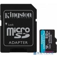 [Карта памяти ] Флеш карта microSD 512GB Kingston microSDXC Class 10 UHS-I U3 V30 Canvas Go Plus (SD адаптер) 170MB/s
