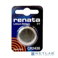 [Батарейки CR2450] Renata CR2430-1BL (10/300/10500) (1 шт. в уп-ке)