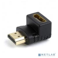 [Переходник] Cablexpert Переходник HDMI-HDMI 19F/19M, угловой  соединитель 90 градусов, золотые разъемы (A-HDMI90-FML)