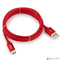 [Кабель] Cablexpert Кабель USB 2.0 CC-S-USBC01R-1.8M, AM/Type-C, серия Silver, длина 1.8м, красный, блистер