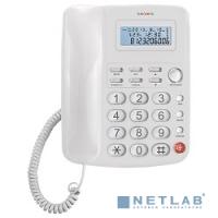 [Телефон] TEXET TX-250 белый {Автоответчик: нет. Дисплей: есть. Органайзер: часы. Память (количество номеров): нет. Память набранных номеров: 9. Однокнопочный набор (количество кнопок): 1.}