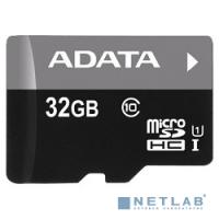 [Карта памяти ] Micro SecureDigital 32Gb A-DATA AUSDH32GUICL10-RA1 {MicroSDHC Class 10 UHS-I, SD adapter}