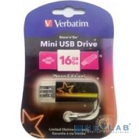 [носитель информации] Verbatim USB Drive 16Gb Mini Neon Edition Orange 49394 {USB2.0}