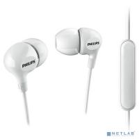 [Наушники] Philips [SHE3555WT/00] внутриканальные 10-22000Гц 1.2м 3.5мм 103дБ микрофон белые 3 комплекта сменных амбушюр