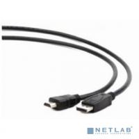 [Кабель] Cablexpert Кабель DisplayPort->HDMI, 5м, 20M/19M, черный, экран, пакет (CC-DP-HDMI-5M)