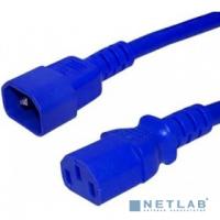[Кабели Силовые] Hyperline PWC-IEC13-IEC14-1.8-BL кабель питания монитор-компьютер IEC 320 C13 - IEC 320 C14 (3x0.75), 10A, прямая вилка, 1.8 м, цвет синий