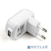 [Аксессуар] Cablexpert Адаптер питания 100/220V - 5V USB 1 порт, 1A, белый (MP3A-PC-07)