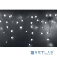 [Новогодние светоукрашения] Neon-night 255-137-6 Гирлянда Айсикл (бахрома) светодиодный, 4,8 х 0,6 м, белый провод, 220В, диоды белые [255-137-6]