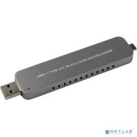 [Контейнер для HDD] ORIENT 3552U3, USB 3.1 Gen2 контейнер для SSD M.2 NVMe 2242/2260/2280 M-key, PCIe Gen3x2 (JMS583),10 GB/s, поддержка UAPS,TRIM, разъем USB3.1 Type-A + Type-C, корпус в виде флешки, черный (30902)