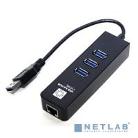 [Кабель HDMI / DVI] 5bites UA3-45-04BK Сетевой адаптер  3*USB3.0 / RJ45 10/100/1000 Мбит/с