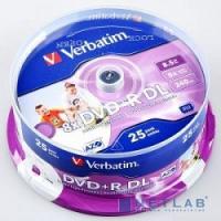 [Диск] VERBATIM DVD+R 8,5 GB 8x CB/25 Double Layer  (43757)