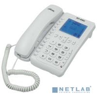 [Телефон] RITMIX RT-490 white {проводной телефон, повторный набор номера, определитель номеров (Caller ID), встроенный дисплей, громкая связь, телефонная книжка, регулятор громкости звонка}
