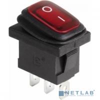 [Rexant Кнопки, тумблеры, клавишные выключатели] Rexant 36-2175 Выключатель клавишный 250V 6А (3с) ON-OFF красный  с подсветкой  Mini ВЛАГОЗАЩИТА
